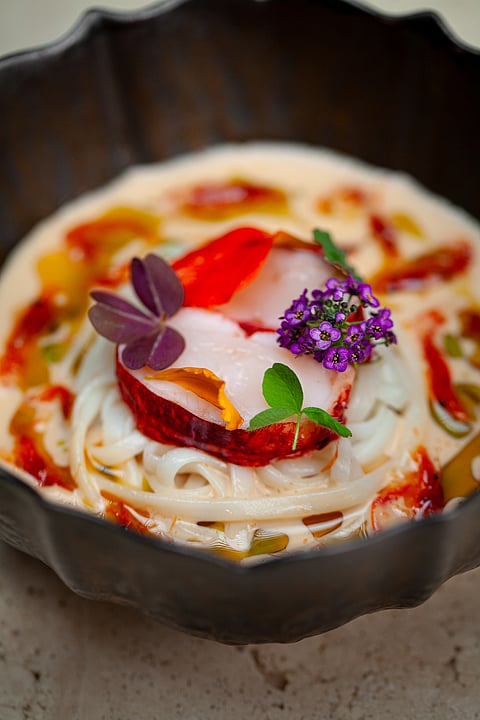 Udon Noodle in Soy Milk Lobster Bouillon